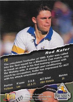 1996 Futera Rugby Union #70 Rod Kafer Back